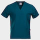 Velilla Unisex Medizinische Bluse Petrol Blau