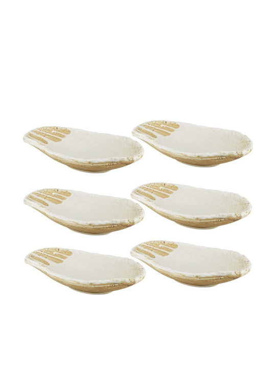 Raki Fuji Bol Decorativ Din Porțelan Bej 20x12x4.3cm 6 Bucăți