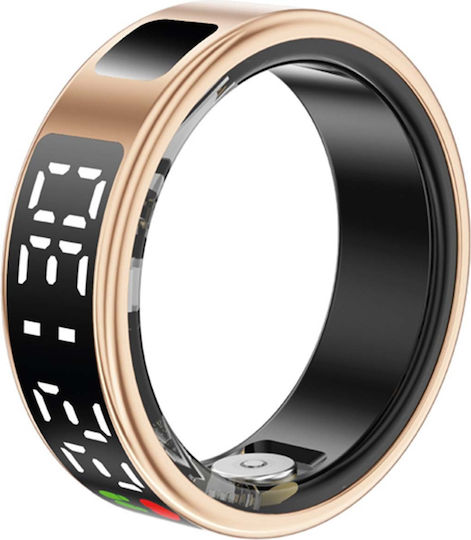 Avizar Saturn Smart Ring 19.8mm Αδιάβροχο με Παλμογράφο Χρυσό
