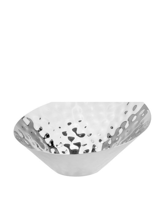 Raki Dekorative Schale Metall Silber 37x33x15cm