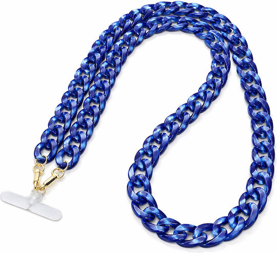 Dark Blue Marble Acrylic Crossbody Phone Chain For Any Mobile Phone Code 211