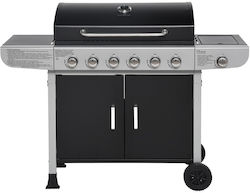 Ravanson GO-6 Gasgrill mit 6 Eistönen 15,1 kW mit Seitenbrenner 2,5 kW
