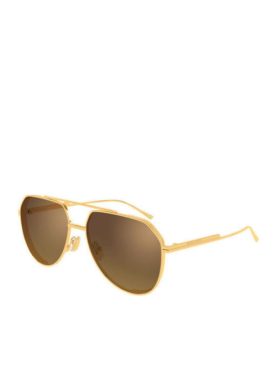 Bottega Veneta Unisex Sunglasses with Gold Meta...