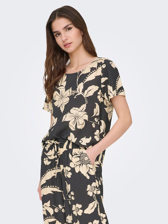 Women's Blouse with 3/4 Sleeve Black