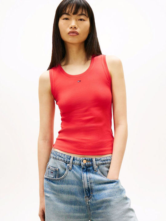 Tommy Hilfiger Tjw Essential Damen-Top Ärmellose Rote Tommy Hilfiger Tjw Essential Damen-Top Ärmellose Rote