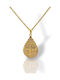 Mentzos Necklace Constantine Talisman Made of Gold Plated Silver