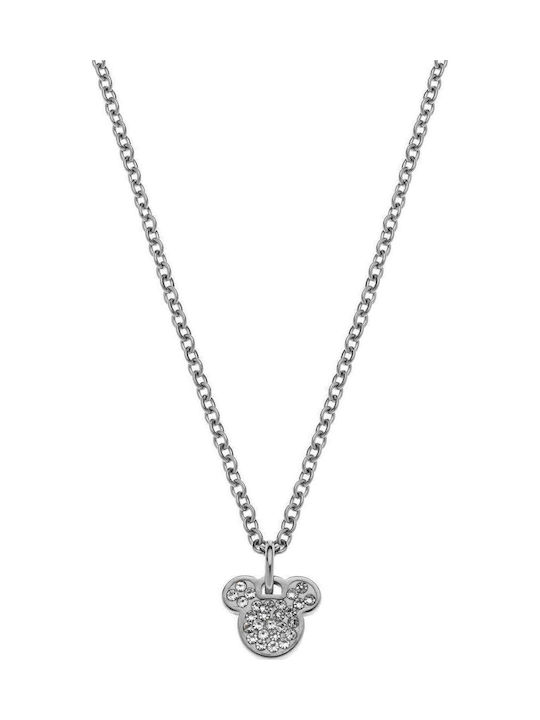 Disney Necklace Made of Steel with Zircon
