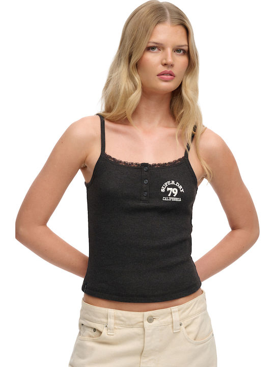 Superdry Γυναικεία Μπλούζα Charcoal Grey Marl