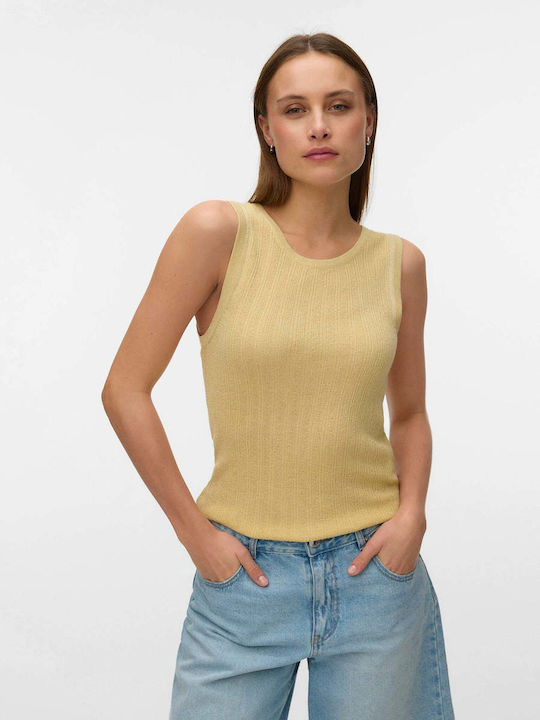 Vero Moda Γυναικείο Αμάνικο Πουλόβερ Κιτρινο