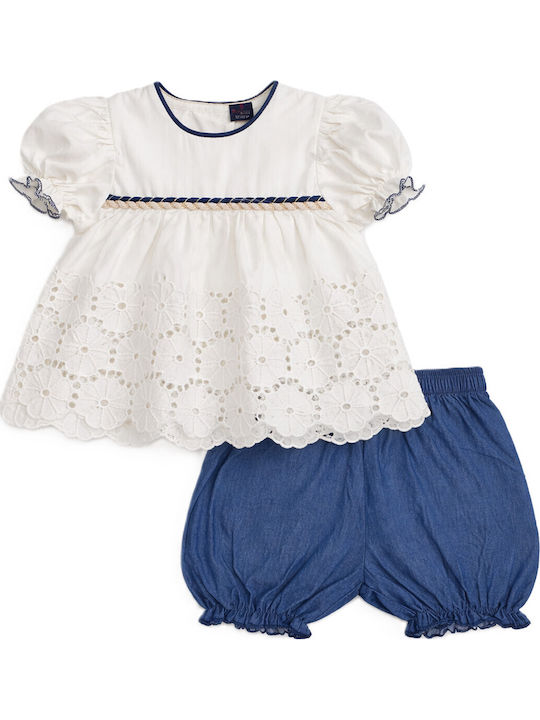 Kids Summer Set with Shorts 2 Pieces White