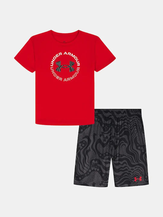 Under Armour Kids Set with Shorts Red 2 Pieces