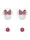 Disney Set Earrings Made of Steel with Stones