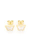 Silver Gold Plated Stud Earrings