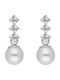 Brizzling Ohrringe aus Silber Vergoldet mit Diamant & Perlen