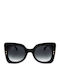 Isabel Marant Women's Sunglasses with Black Horn-Rimmed Frame and Black Lens