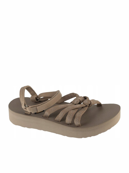 W Midform Women's Flat Sandals Sporty Brown