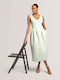 Summer Midi Dress for Wedding Christening Pl-Green 284565-Pl-Green