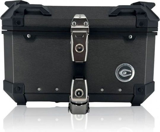 Coocase Motorcycle Aluminum Top Case 45lt Brushed Titan