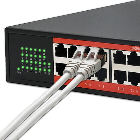 Qoltec 52365 L2 PoE Switch με 24 Θύρες Gigabit (1Gbps) Ethernet
