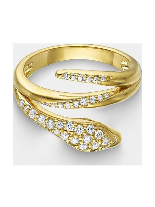 Vogue Women's Ring with Zircon from Gold Plated...