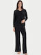 Ysabel Mora Winters Damen Schlafanzug Set Schwarz