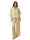 Yellow Set Wide-Leg Trousers Outerwear