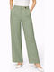Women's Linen Pantaloons in Regular Fit Turquoise SU-3560-26TR-VER
