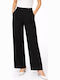 Women's Linen Pantaloons in Regular Fit Black SU-3560-26TR-BLACK
