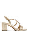 Sandals with Strass Gold