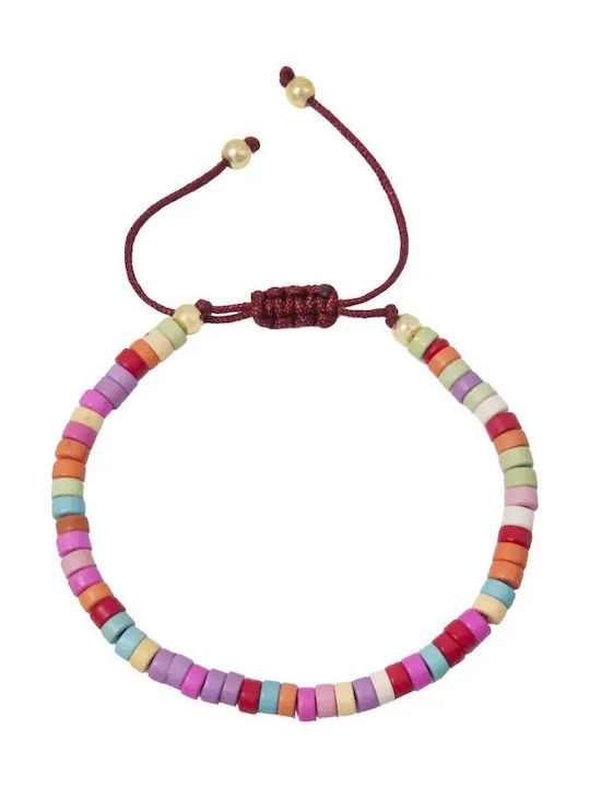 Woofie Kinderarmband Edelstahl Makramee Kordel & Gelbes Vergoldung Edelstahl 0230448301