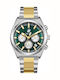 Beverly Hills Polo Club Dual Time Ανδρικό Ρολόι Μπαταρίας με Χρυσό Μεταλλικό Μπρασελέ