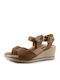 Sommer Damenplattformen Tabac Braun