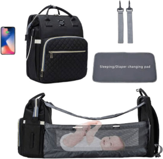 Lequeen Bag-Bed Shoulder/Hand Black 34x23x42cm