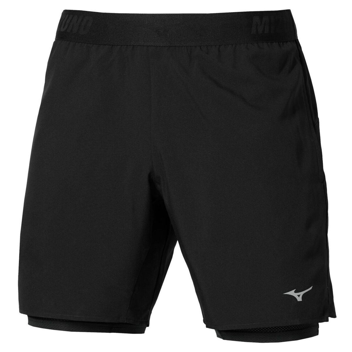 Mizuno Core 7.5 2 În 1 Pantaloni Scurți Sport Bărbați Negri