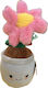 Trend Haus Plush Grey with Pink Flower for 3+ Y...