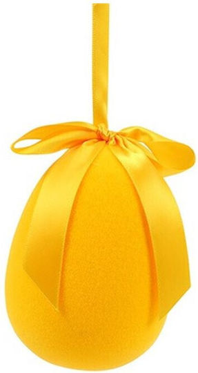 Arti Casa Ou Decorativ de Paște Panglică de Catifea Galbenă 15cm