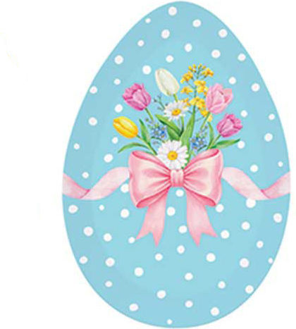 Easy Life Eierjagd Osterdekorationen & Ornamente Porzellanplatte Ei Form Blau 30x21 cm