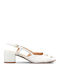 Pumps mit Chunky Mittlerem Absatz Weiß