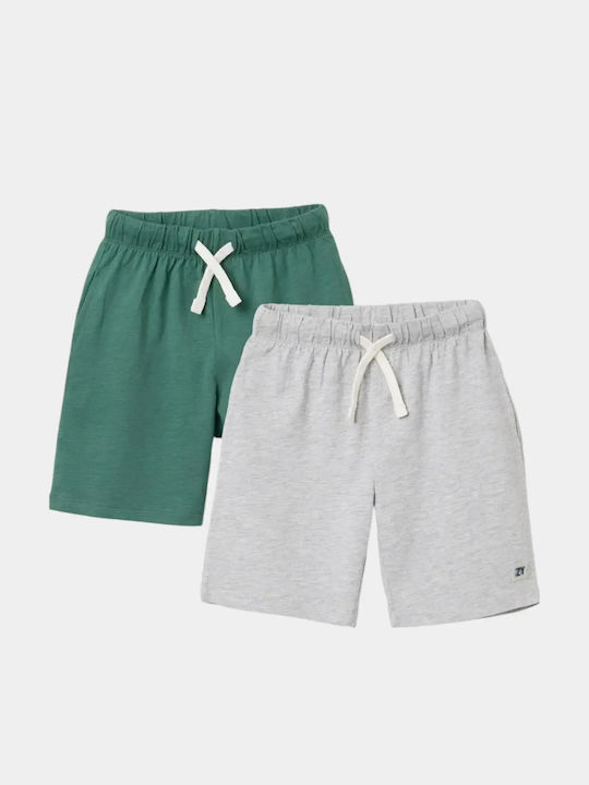 Kids Fabric Shorts/Bermuda Green Grey