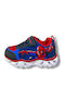 Spiderman Kids Sneakers Anatomic with Lights Blue