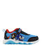 Kids Sneakers Anatomic with Hoop & Loop Closure & Lights Blue