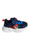 Kinder Sneaker mit Bügel- und Schleifenverschluss und Lichtern Marineblau