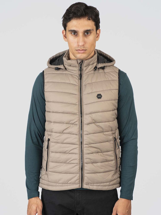 Double Αμάνικο Μπουφάν Puffer Greige