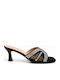 Mules With Thin High Heel In Black Color