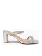 Mules With Chunky High Heel In Silver Colour SP-HC624-26ML-SILVER