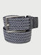 Elastic Men's Belt Fabric Knitted Blue
