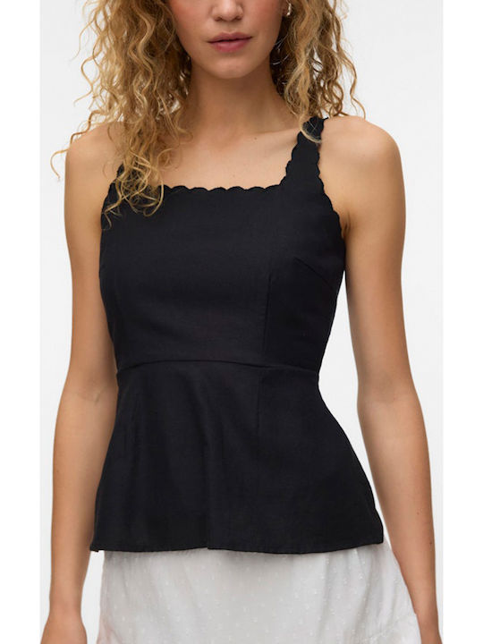 Vero Moda Singlet Μπλούζα Μαυρο