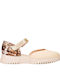 Γυναικείες Μπαλαρίνες Slingback με Λουράκι σε Μπεζ Χρώμα