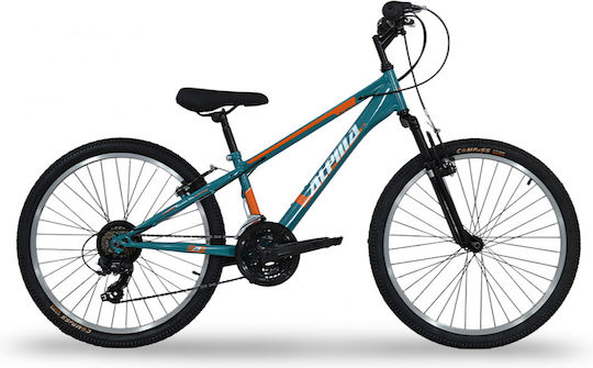 Alpina 24" Kinderfahrrad Mountainbike mit Aluminiumrahmen Blau
