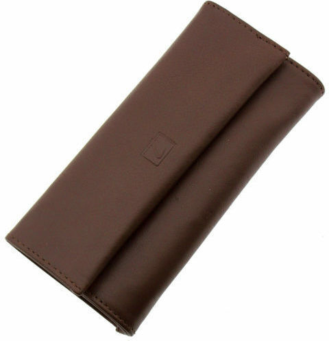 Lavor Leather Tobacco Pouch with Magnetic Closure 15.5x7.5cm Filter Tips Black